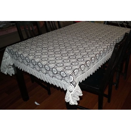 Obrus z gipiurą  150x220 cm Kolor Ekri Kod 7E-1688-2
