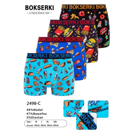 Bokserki Męskie Rozmiar: M-3XL Kod: 2498-C