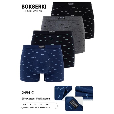 Bokserki Męskie Rozmiar: L-3XL Kod: 2494-C