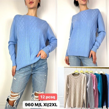 Sweter Damski Rozmiar: M/L XL/2XL  Kod: A08-960