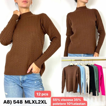 Sweter Damski Rozmiar: M/L XL/2XL  Kod: A08-548