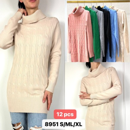 Sweter Damski Rozmiar: S/M L/XL  Kod: A08-8951