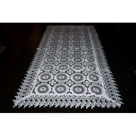 Bieżnik z gipiurą 60x120cm Kolor Biały 1488-2