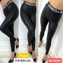 Legginsy Damskie z Ekoskóry Rozmiar: S/M L/XL Kod: A08-516