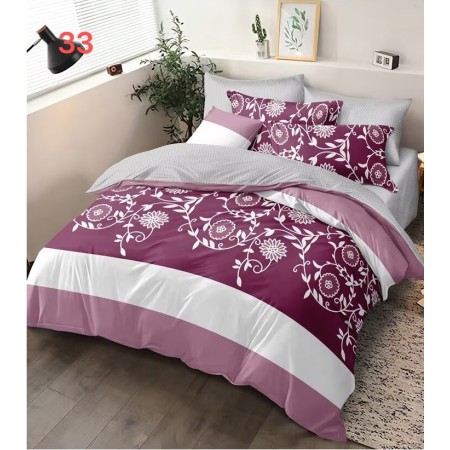 Komplet Pościeli 3D 100% Bawełna/Satyna 3-Częściowy Rozmiar: 200X220 cm Kod WS-33A