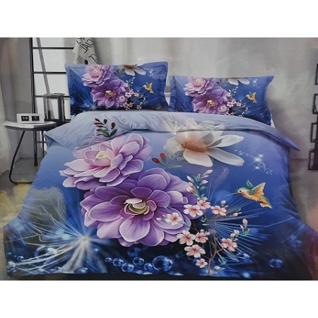 Komplet Pościeli 3D 100% Bawełna/Satyna 4-Częściowy Rozmiar: 200X220 cm Kod NV-41