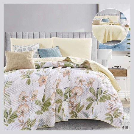 Narzuta dwustronna bawełna Rozmiar: 200x220 cm Kod 26b-418a