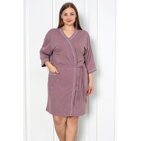 Szlafrok Damski Bawełna LaPenna Plus Size Kod: 20261 Rozm: XL-4XL