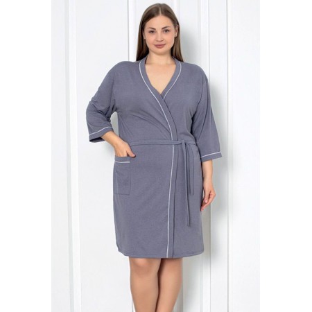 Szlafrok Damski Bawełna LaPenna Plus Size Kod: 20263 Rozm: XL-4XL