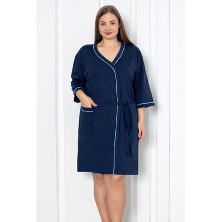 Szlafrok Damski Bawełna LaPenna Plus Size Kod: 20260 Rozm: XL-4XL