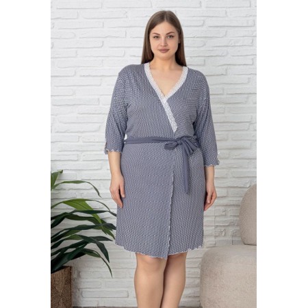 Szlafrok Damski z Wiskozy Plus Size CCN Cocoon Kod: V 1400 SAB Rozm. XL-3XL