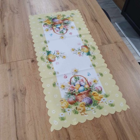 Bieżnik Wielkanocny 40x90 cm ŻÓŁTY Kod: FU5501-9