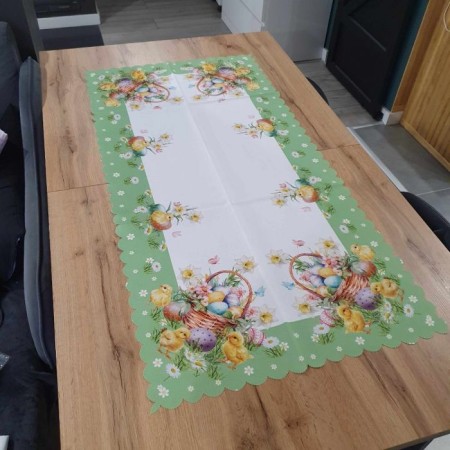 Bieżnik Wielkanocny 60x120 cm ZIELONY Kod: FU5501-10