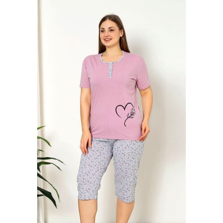 Bawełniana Piżama Damska Plus Size Christina Kod: 2306 Rozm: XL-4XL