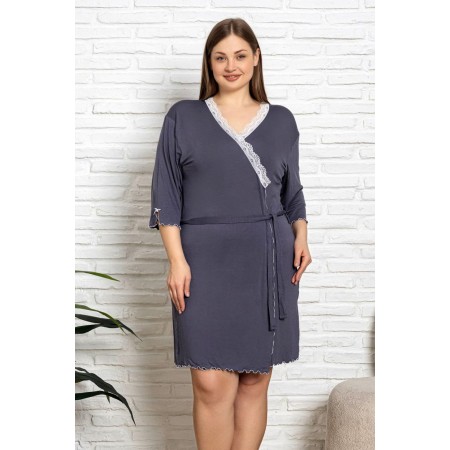 Szlafrok Damski z Wiskozy Plus Size CCN Cocoon Kod: V 1402 SAB Rozm. XL-3XL