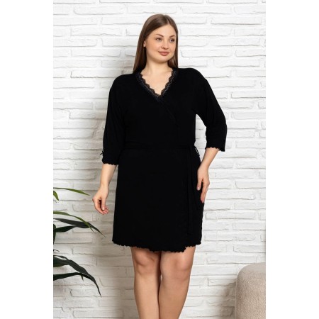 Szlafrok Damski z Wiskozy Plus Size CCN Cocoon Kod: V 1401 SAB Rozm. XL-3XL