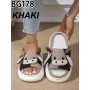 Kapcie damskie 36-41BG178 KHAKI