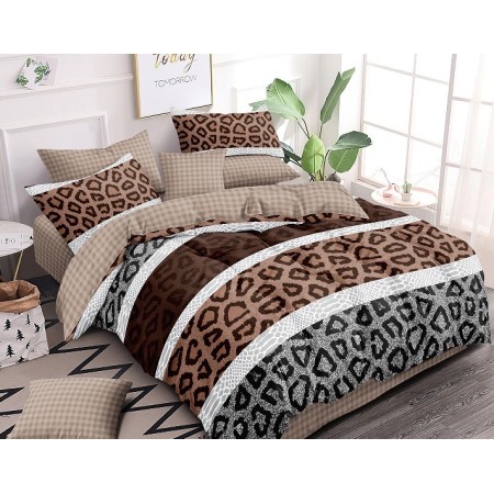 Komplet Pościeli 3D 100% Bawełna/Satyna 4-Częściowy Rozmiar: 160X200 cm Kod: ABB-28