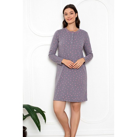 Bawełniana Damska Koszula Nocna LaPenna Kod: 13041 Roz. M-2XL