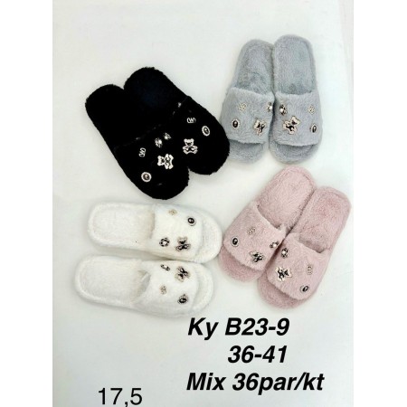 Kapcie damskie 37-41 B23-9 MIX 4 KOLOR