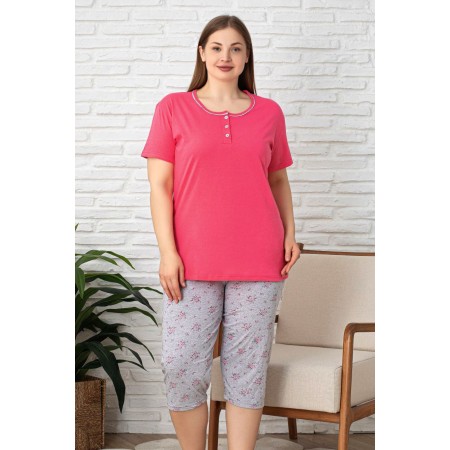 Bawełniana Piżama Damska Plus Size Christina Kod: 2321 Rozm: XL-4XL