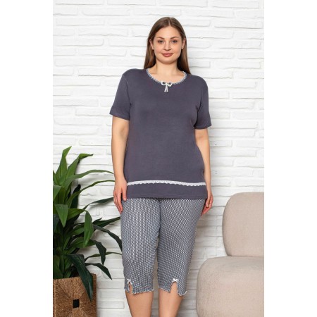 Piżama Damska z Wiskozy Plus Size Cocoon Secret Kod: V 604 KK Rozm. XL-3XL