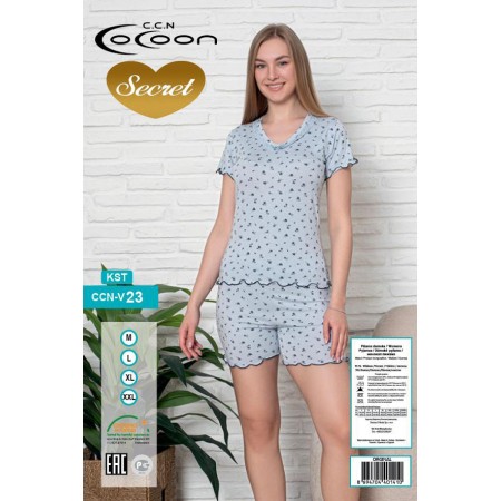 Damskia Piżama z Wiskozy CCN CoCoon Kod: V 23 KST Rozm. M-2XL