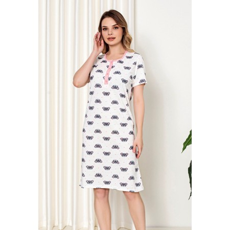 Bawełniana Damska Koszula Nocna Christina Kod: 5312 Rozm. M-2XL