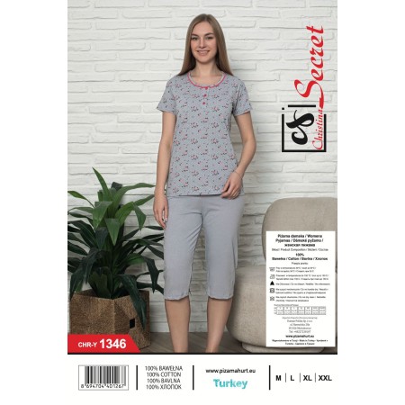 Bawełniana Piżama Damska Christina Kod: 1346 Rozm: M-2XL