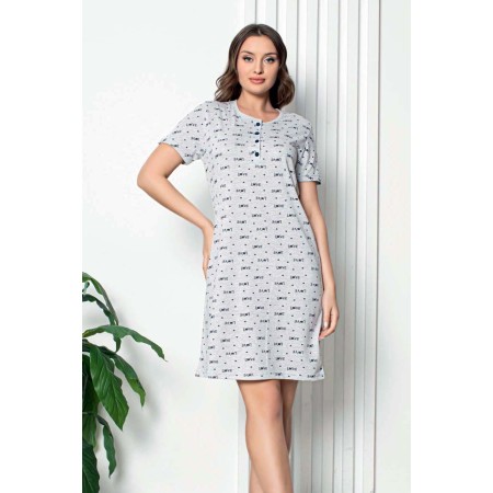 Bawełniana Damska Koszula Nocna Christina Kod: 5302 Rozm. M-2XL