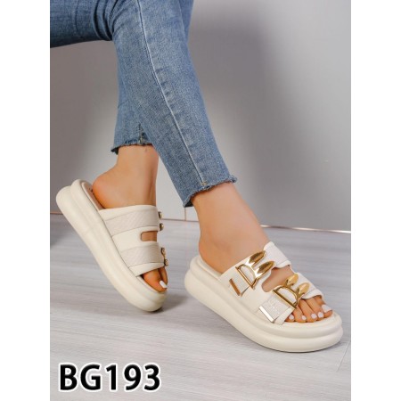 Klapki Rozmiar: 36-41 Kod BG193 KOLOR BEIGE
