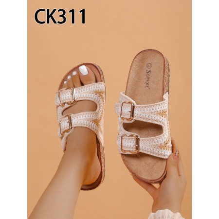 Klapki Rozmiar: 36-41 Kod CK311 KOLOR  BEIGE