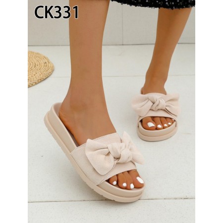Klapki Rozmiar: 36-41 Kod CK331 KOLOR BEIGE