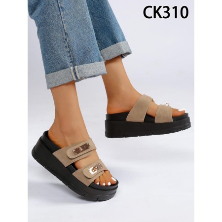 Klapki Rozmiar: 36-41 Kod CK310 KOLOR KHAKI
