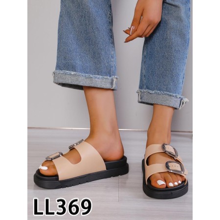Klapki Rozmiar: 36-41 Kod LL369 KOLOR KHAKI