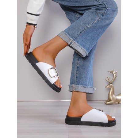 Klapki Rozmiar: 36-41 Kod LL373 KOLOR WHITE