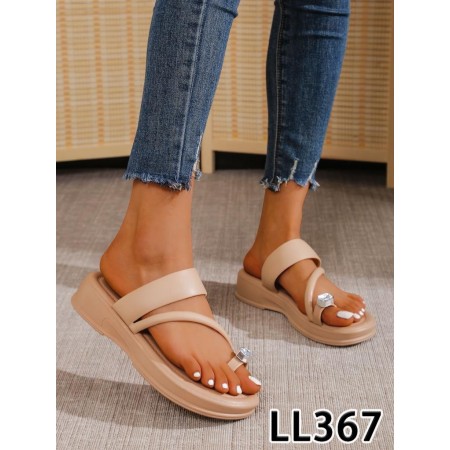 Klapki Rozmiar: 36-41 Kod LL367 KOLOR BEIGE
