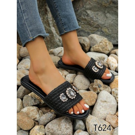 Klapki Rozmiar: 36-41 Kod T624 KOLOR BLACK