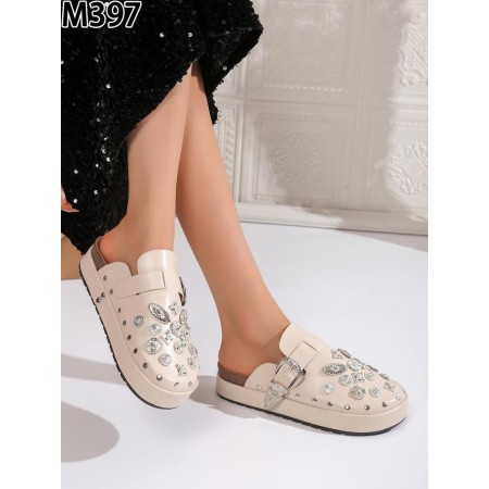 Klapki Rozmiar: 36-41 Kod M397 KOLOR BEIGE