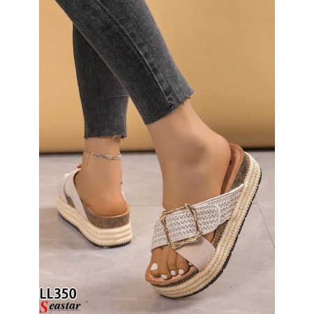 Klapki Rozmiar: 36-41 Kod LL350 KOLOR BEIGE