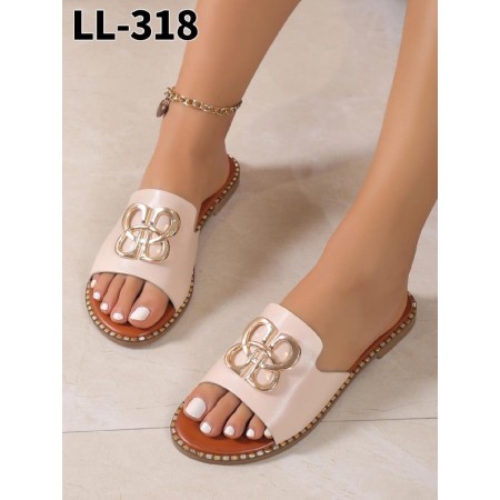 Klapki Rozmiar: 36-41 Kod LL318 KOLOR BEIGE