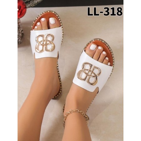 Klapki Rozmiar: 36-41 Kod LL318 KOLOR  WHITE