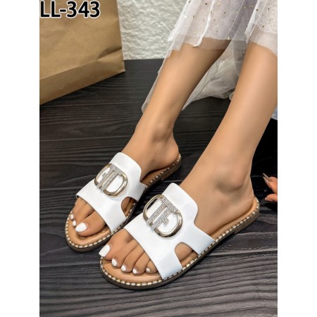 Klapki Rozmiar: 36-41 Kod LL343 KOLOR WHITE