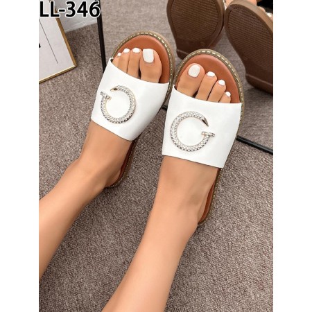 Klapki Rozmiar: 36-41 Kod LL346 KOLOR WHITE