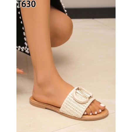 Klapki Rozmiar: 36-41 Kod T630 KOLOR BEIGE