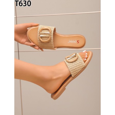 Klapki Rozmiar: 36-41 Kod T630 KOLOR KHAKI