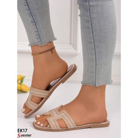 Klapki  Rozmiar: 36-41 Kod EK17 KOLOR BEIGE