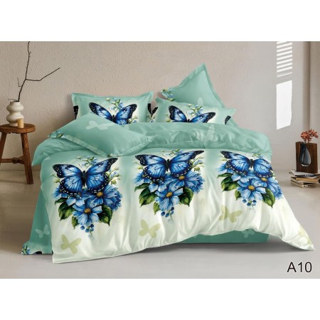Komplet Pościeli 3D 100% Bawełna/Satyna 4-Częściowy Rozmiar: 160X200 cm Kod: ZZ-A10