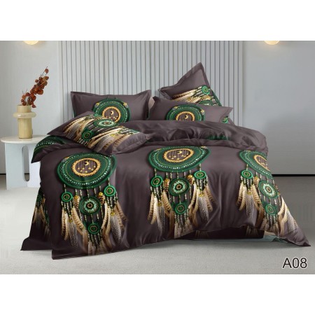 Komplet Pościeli 3D 100% Bawełna/Satyna 4-Częściowy Rozmiar: 160X200 cm Kod: ZZ-A08