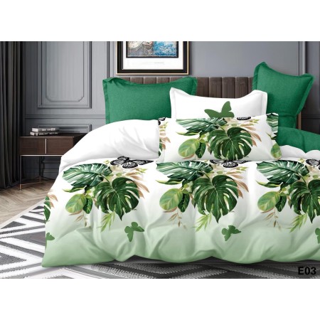 Komplet Pościeli 3D 100% Bawełna/Satyna 4-Częściowy Rozmiar: 160X200 cm Kod: ZZ-E02